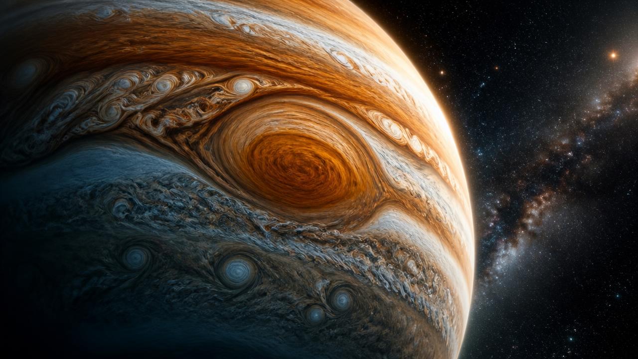 Jupiter et ses bandes nuageuses — illustration d'ambiance